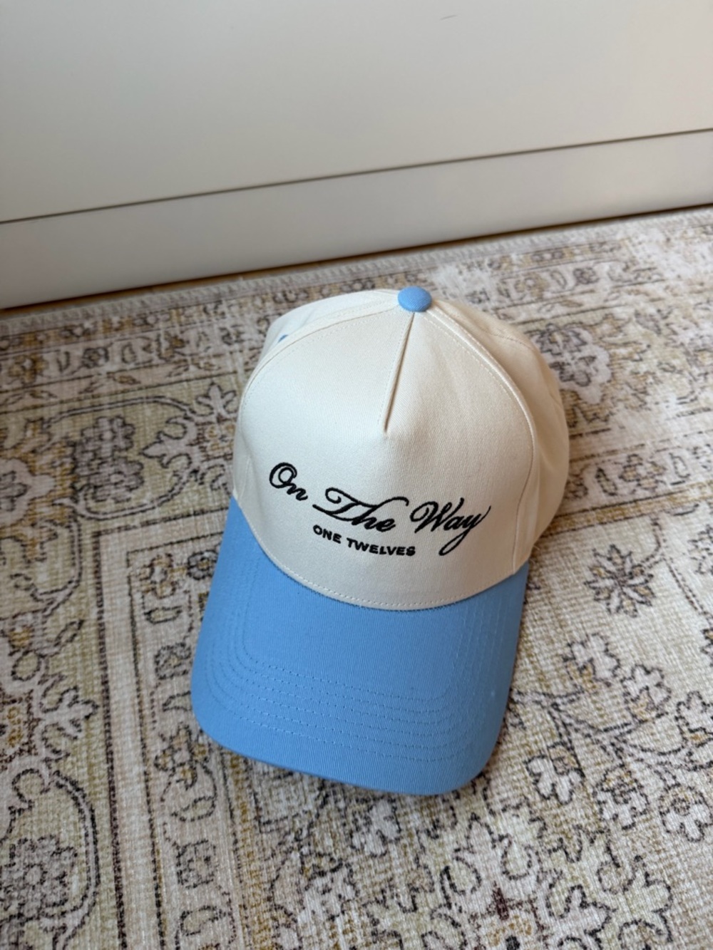 One Twelves On The Way Canvas Trucker Hat - Sky Blue
